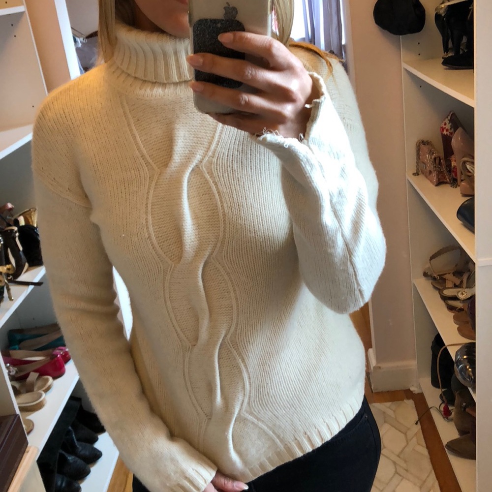 Garnet hill 3 ply cashmere turtleneck